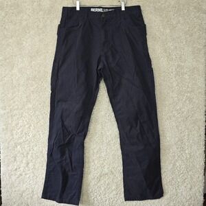 Berne‎ Mens Duck Carpenter Pants Size 34x34 (Fits 34x32) Navy Relaxed Workwear